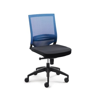 B&uuml;rostuhl myOPTIMAX, blau/schwarz / schwarz, bis 120kg, ohne Kopfst&uuml;tze