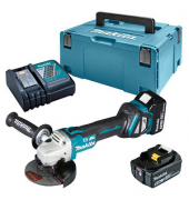 makita DGA513RTJ Akku-Winkelschleifer-Set 18,0 V, mit 2 Akkus