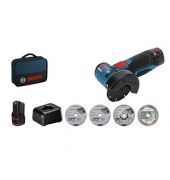 BOSCH GWS 12V-76 Professional Akku-Winkelschleifer-Set 12,0 V, mit 2 Akkus