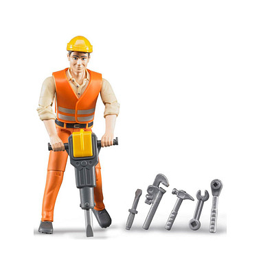 bruder bworld 60020 Bauarbeiter mit Zubehör Spielfigur bruder bworld 60020 Bauarbeiter mit Zubehör Spielfigur