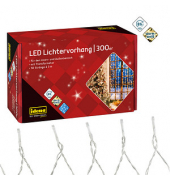 3,0 x 3,0 m LED Lichtervorhang transparent 3,0 m