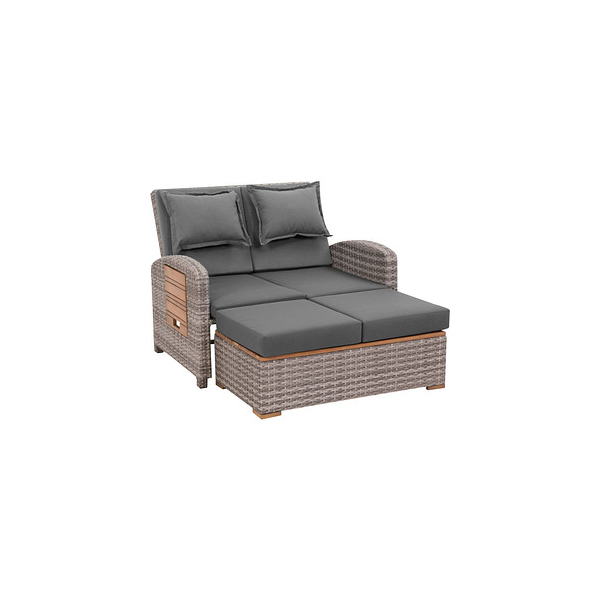 4005437272927 - Loungesofa Bahia Tobago grau Kunststoff Metall 9-teilig 4005437272927 - Loungesofa Bahia Tobago grau Kunststoff Metall 9-teilig