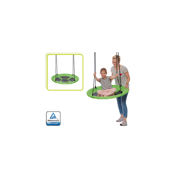 4008332732879 - Happy People - Nestschaukel grün Durchm 90 cm belastbar bis 150 kg 4008332732879 - Happy People - Nestschaukel grün Durchm 90 cm belastbar bis 150 kg