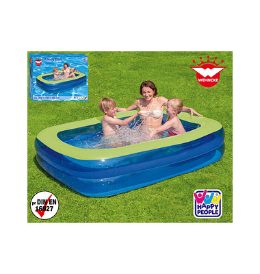 HAPPY PEOPLE Planschbecken Family Pool blau, grün 200,0 x 150,0 x 50,0 cm