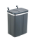 WENKO Mülleimer 12,0 l grau