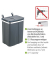 WENKO Mülleimer 12,0 l grau