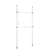 Teleskop-Garderobe Herkules 50610100 grau Metall 75,0 - 120,0 x 165,0 - 300,0 cm