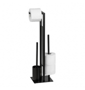 WENKO WC-Garnitur Rivalta schwarz Holz