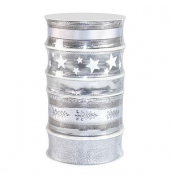 Geschenkband Weihnachten 9510515-006, Sterne/Weihnachtsbaum, 15/25/40mm x 5x 3m, silber