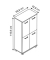 MÖBELPARTNER Badschrank Nora eiche landhaus 59,8 x 32,6 x 116,9 cm