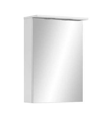 MÖBELPARTNER Spiegelschrank Basic kreideweiß 50,4 x 23,7 x 72,3 cm