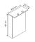 MÖBELPARTNER Spiegelschrank Basic kreideweiß 50,4 x 23,7 x 72,3 cm