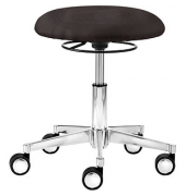 Hocker 1290 30 572 myXPERT - Tellersitz, schwarz, mit Rollen, höhenverstellbar, bis 120kg