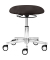 Hocker 1290 30 572 myXPERT - Tellersitz, schwarz, mit Rollen, höhenverstellbar, bis 120kg