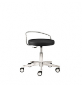 Hocker 1294 30 572 myXPERT - Bügelsitz, schwarz, mit Rollen, höhenverstellbar, bis 120kg
