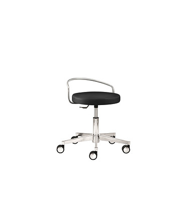Hocker 1294_30572 myXPERT - B&uuml;gelsitz, schwarz, mit Rollen, h&ouml;henverstellbar, bis 120kg