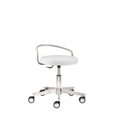 Hocker 1294 30 582 myXPERT - Bügelsitz, weiß, mit Rollen, höhenverstellbar, bis 120kg