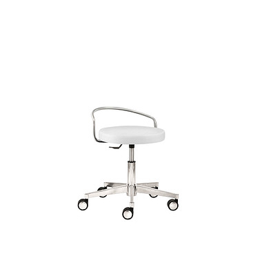 Hocker 1294 30 582 myXPERT - Bügelsitz, weiß, mit Rollen, höhenverstellbar, bis 120kg