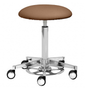 Hocker 1390_30485 myPROFI - Tellersitz, hellbraun, mit Rollen, h&ouml;henverstellbar, bis 120kg