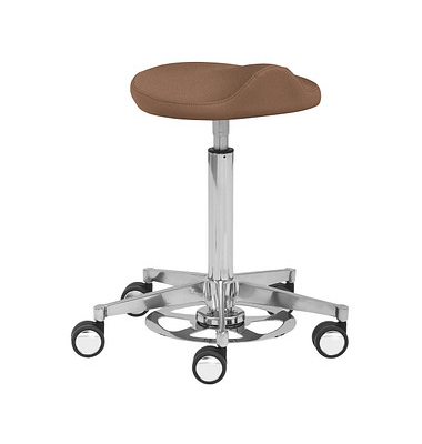 Hocker 1391_30485 myPROFI - Comfortsitz, hellbraun, mit Rollen, h&ouml;henverstellbar, bis 120kg