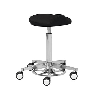 Hocker 1391 30 572 myPROFI - Comfortsitz, schwarz, mit Rollen, höhenverstellbar, bis 120kg