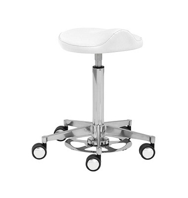 Hocker 1391_30582 myPROFI - Comfortsitz, wei&szlig;, mit Rollen, h&ouml;henverstellbar, bis 120kg