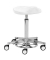 Hocker 1391 30 582 myPROFI - Comfortsitz, weiß, mit Rollen, höhenverstellbar, bis 120kg