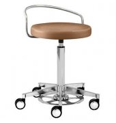 Hocker 1394 30 485 myPROFI, hellbraun, mit Rollen, höhenverstellbar, bis 120kg
