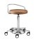 Hocker 1394 30 485 myPROFI, hellbraun, mit Rollen, höhenverstellbar, bis 120kg