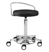 Hocker 1394 30 572 myPROFI, schwarz, mit Rollen, höhenverstellbar, bis 120kg