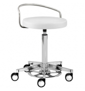 Hocker 1394 30 582 myPROFI, weiß, mit Rollen, höhenverstellbar, bis 120kg