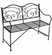 Garden Pleasure Gartenbank Vesuv 950394 schwarz Metall 111,0 cm