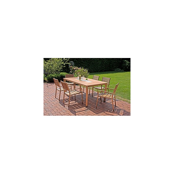 4041908101280 - Harms Tischgruppe FLORENCE 7tlg 1x Tisch 305266 6x Stapelstuhl 305268 4041908101280 - Harms Tischgruppe FLORENCE 7tlg 1x Tisch 305266 6x Stapelstuhl 305268