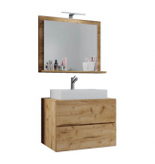 VCM my bath Badmöbel-Set Lendas M 3-tlg. honig-eiche 81,0 x 46,0 x 134,0 cm