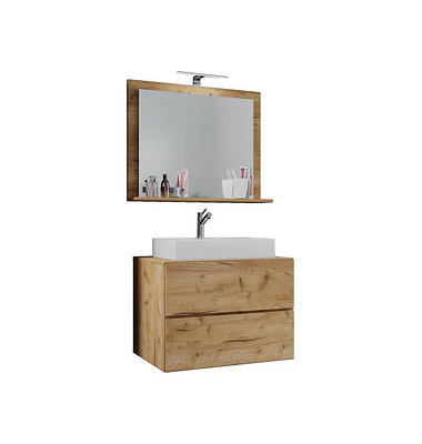 VCM my bath Badmöbel-Set Lendas M 3-tlg. honig-eiche 81,0 x 46,0 x 134,0 cm