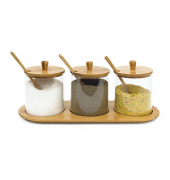 relaxdays Vorratsdosen-Set JIAO 12,0 cm hoch transparent