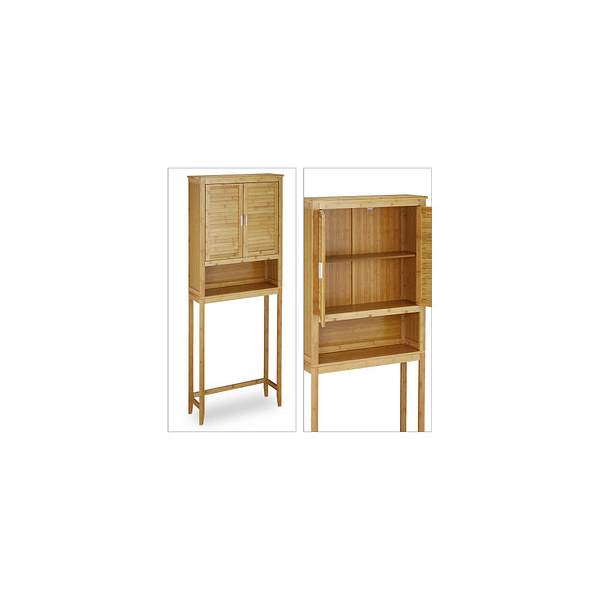 4052025202996 - Relaxdays Waschmaschinenschrank Lamell Bambus Überschrank Badschrank mit Flügeltüren Holz Ablage HxBxT ca 176 x 70 x 225 cm natur 4052025202996 - Relaxdays Waschmaschinenschrank Lamell Bambus Überschrank Badschrank mit Flügeltüren Holz Ablage HxBxT ca 176 x 70 x 225 cm natur