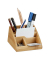 relaxdays Schreibtisch-Organizer braun Bambus 5 Fächer 12,7 x 15,5 x 8,7 cm