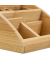 relaxdays Schreibtisch-Organizer braun Bambus 5 Fächer 12,7 x 15,5 x 8,7 cm