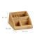 relaxdays Schreibtisch-Organizer braun Bambus 5 Fächer 12,7 x 15,5 x 8,7 cm