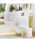 relaxdays WC-Garnitur braun/silber Holz
