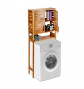 relaxdays Waschmaschinenschrank braun 1 Fachboden 66,0 x 26,0 x 164,5 cm