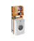 relaxdays Waschmaschinenschrank braun 1 Fachboden 66,0 x 26,0 x 164,5 cm