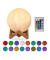 relaxdays Mondlampe 3D Tischlampe weiß