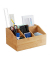 relaxdays Schreibtisch-Organizer braun Bambus 6 Fächer 28,0 x 19,5 x 14,0 cm