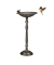 relaxdays Vogeltränke mit Standfuß bronze 37,5 x 35,0 x 74,5 cm
