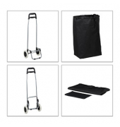 Einkaufstrolley 10027828_46, 28 Liter # Schloss, außen 42x28x92,5cm, Polyester, Kunststoff schwarz