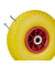 relaxdays Sackkarrenräder luftbereift gelb, rot Vollgummi Felgen, Achse 2,0 cm