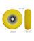 relaxdays Sackkarrenräder luftbereift gelb, grau Vollgummi Felgen, Achse 2,0 cm
