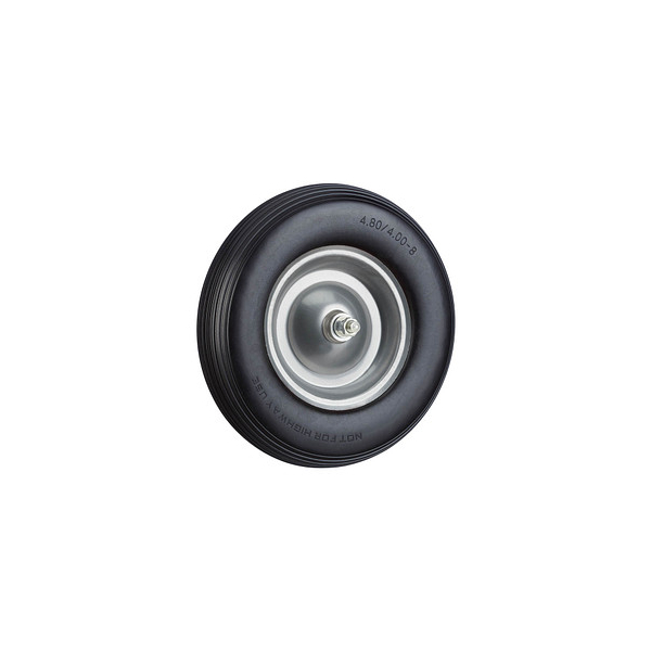 4052025932640 - Schubkarrenrad Vollgummi mit Achse 480 400-8 Gummirad pannensicher Ersatzrad bis 100kg schwarz-grau - Relaxdays 4052025932640 - Schubkarrenrad Vollgummi mit Achse 480 400-8 Gummirad pannensicher Ersatzrad bis 100kg schwarz-grau - Relaxdays